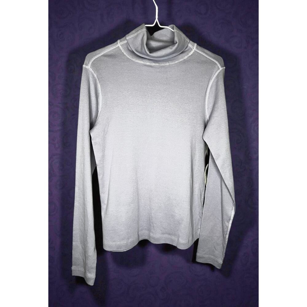 ☀️Three Dots Turtleneck Top Lilac Long Sleeve Stretch Knit NWT Large